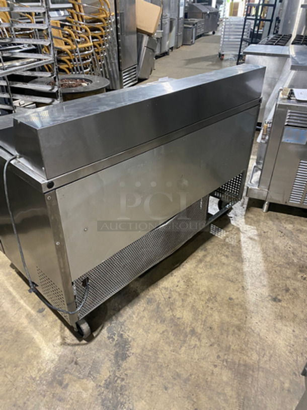 True Commercial Refrigerated Sandwich Prep Table! With 2 Door Underneath Storage Space! With Poly Coated Racks! All Stainless Steel! Not Tested! On Casters! Model: TSSU6016 SN: 5047288 115V 60HZ 1 Phase - Image 8 of 8