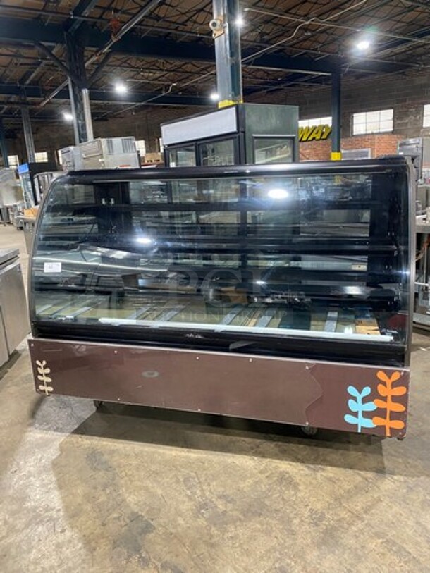Structural Concepts Commercial Refrigerated Display Case Merchandiser! With Curved Front Glass! With Rear Access Doors! Model: HV74R SN: 258092IM212285 115/230V 60HZ 1 Phase