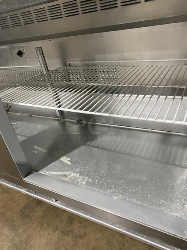Beverage Air Stainless Steel 2 Door Low Boy Work Top Cooler! On Casters!  MODEL R134A 115V 1PH  - Image 6 of 8