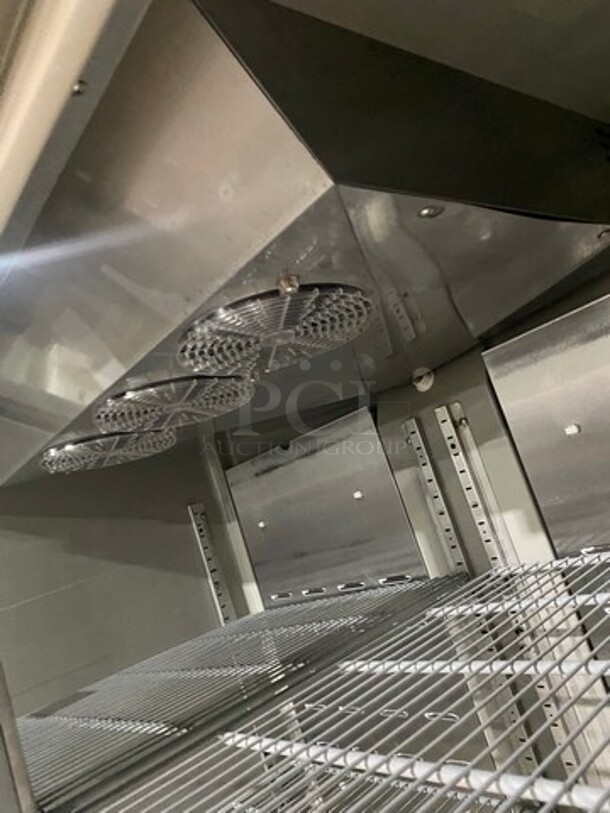 COOL! Hoshizaki Commercial 3 Door Reach In Cooler Merchandiser! With View Through Doors! Poly Coated Racks! All Stainless Steel Body! Model: CR3BFGYCR SN: E50016E 115V 60HZ 1 Phase - Image 6 of 9