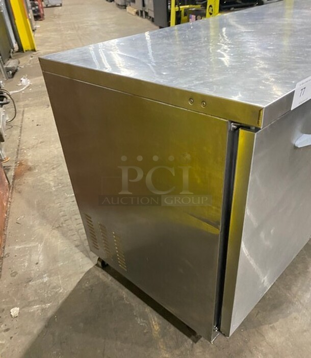Ikon Stainless Steel Commercial 3 Door Undercounter Freezer on Commercial Casters! MODEL KUC72F SN: KUC72F9024462 115V  - Image 2 of 7