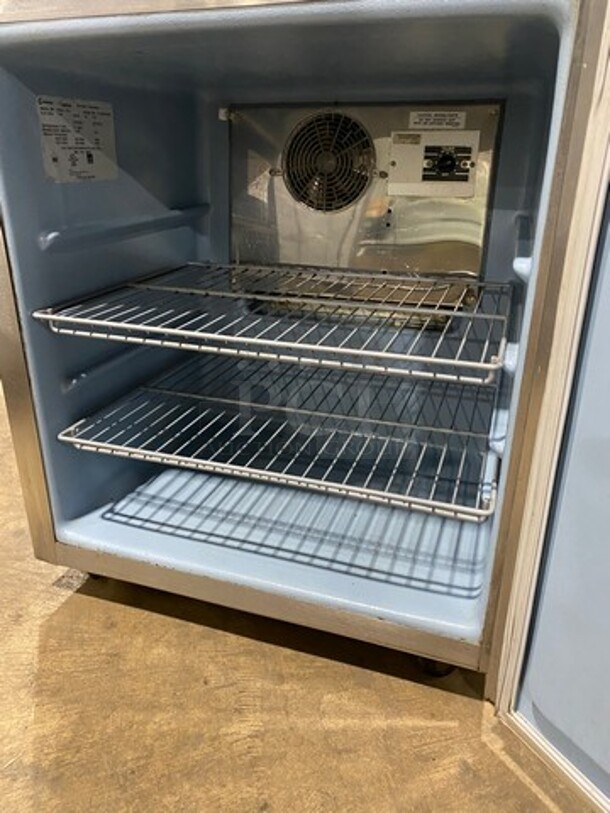 Delfield Manitowoc Commercial Single Door Lowboy/Worktop Cooler! With Poly Coated Racks! All Stainless Steel! Model: 406CADD1 SN: 1212152000899 115V 60HZ 1 Phase - Image 5 of 8