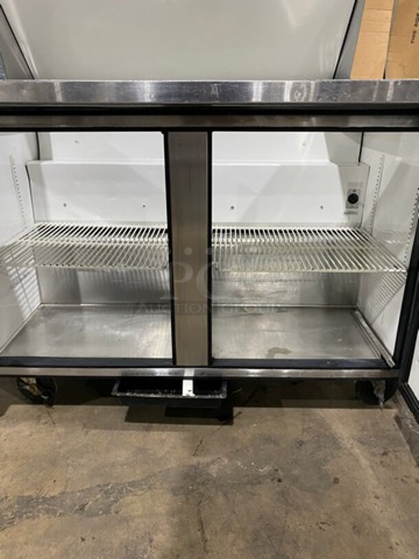 True Commercial Refrigerated Sandwich Prep Table! With 2 Door Underneath Storage Space! With Poly Coated Racks! All Stainless Steel! On Casters! Model: TSSU4818MB SN: 7025224 115V 60HZ 1 Phase - Image 8 of 10