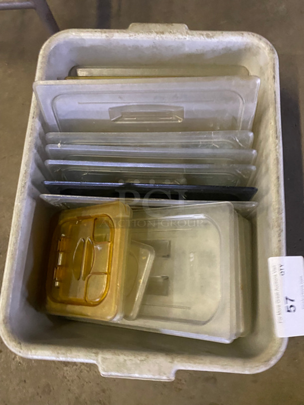 ALL ONE MONEY! Bin Full Of Various Size And Color Cambro Food Pan Lids! - Image 2 of 5