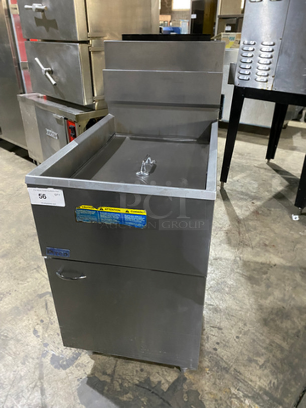 Pitco Commercial Natural Gas Powered Deep Fat Fryer! All Stainless Steel! On Legs! - Image 1 of 8