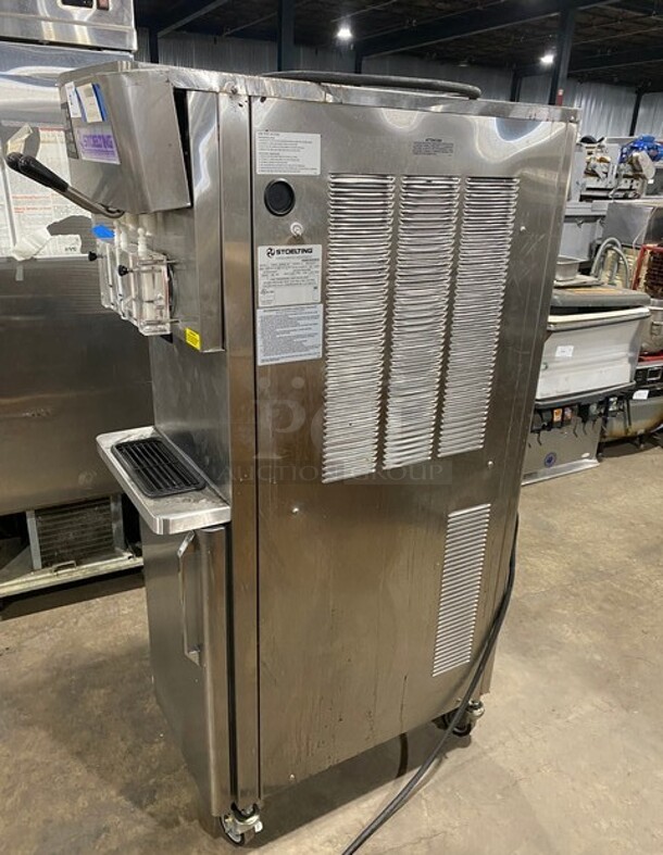 Stoelting Commercial 2 Flavor Soft Serve Ice Cream/Yogurt Machine! All Stainless Steel! On Casters! Model O431109I2FR SN:493210K 208-240V 3PH  - Image 2 of 9