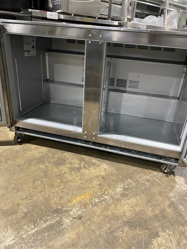 NICE! Beverage Air Under The Counter 2 Door Cooler! Stainless Steel! On Commercial Casters! MODEL UCR48A23 SN:11310538 115V 1PH - Image 5 of 8