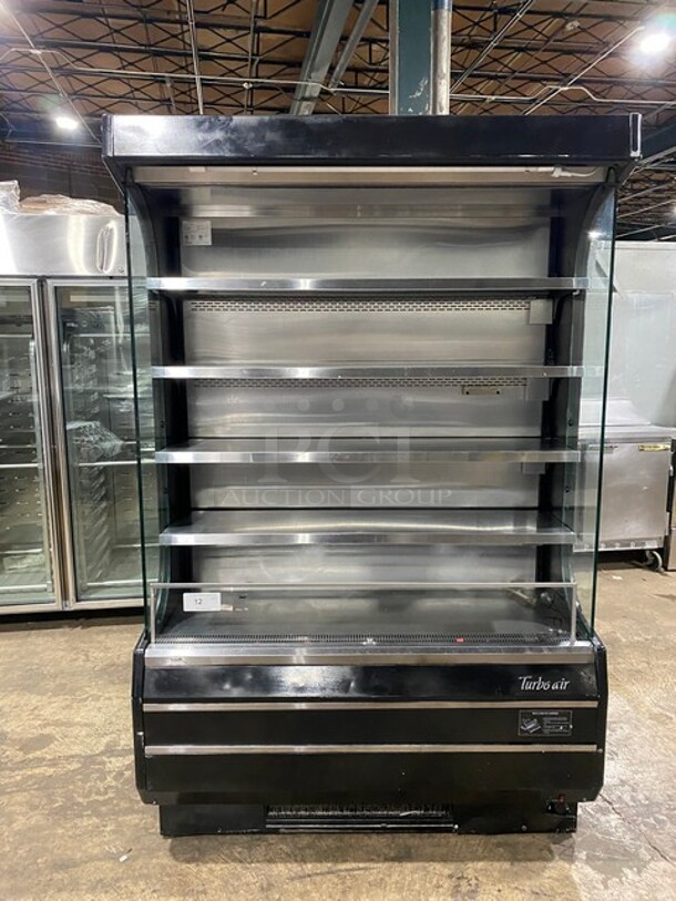 Turbo Air Commercial Refrigerated Open Grab-N-Go Case Merchandiser Display Case! With View Through Sides! All Stainless Steel! MODEL TOM50B SN TON5016Z100! 120V 1PH! - Image 1 of 7