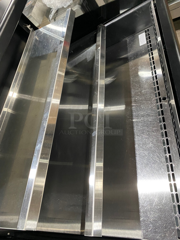 Federal Commercial Open Grab-N-Go Case Merchandiser! With Stainless Steel Shelves! With Front Case Cover! Wooden Pattern Outer Body! On Casters! - Image 5 of 8