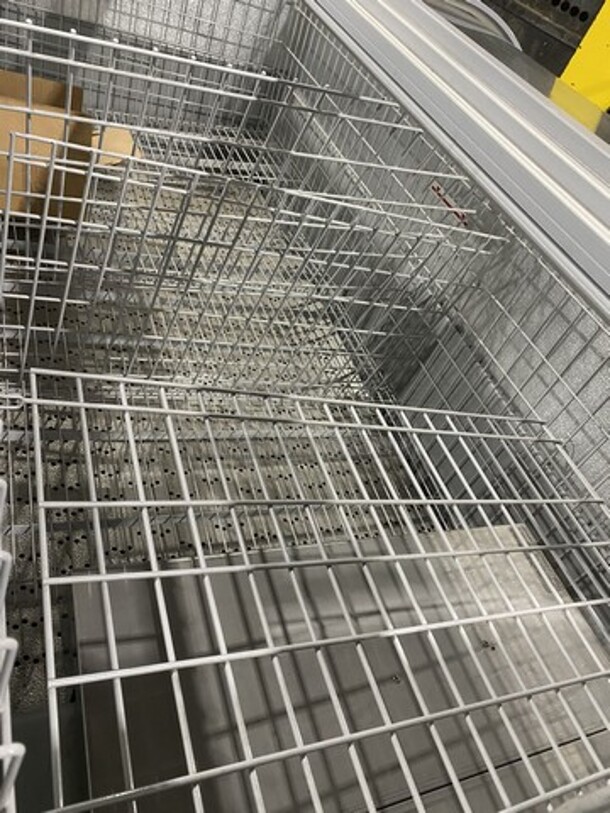 2016 AHT Chest Freezer Merchandiser! Model Manhattan210VS Serial 34990700000059! 110-120V 1Phase! With Baskets! One Glass Dor Missing! On Legs!  - Image 7 of 10