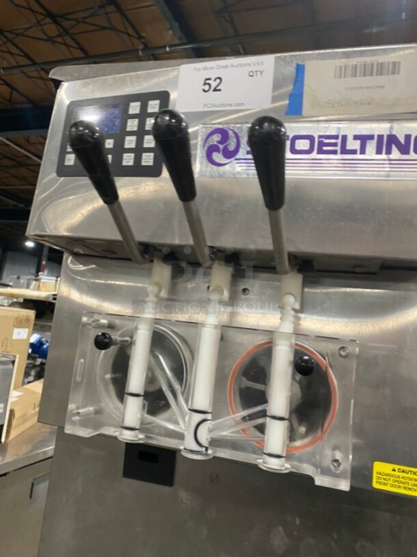 Stoelting Commercial 2 Flavor Soft Serve Ice Cream/Yogurt Machine! All Stainless Steel! On Casters! Model O431109I2FR SN:493210K 208-240V 3PH  - Image 5 of 9