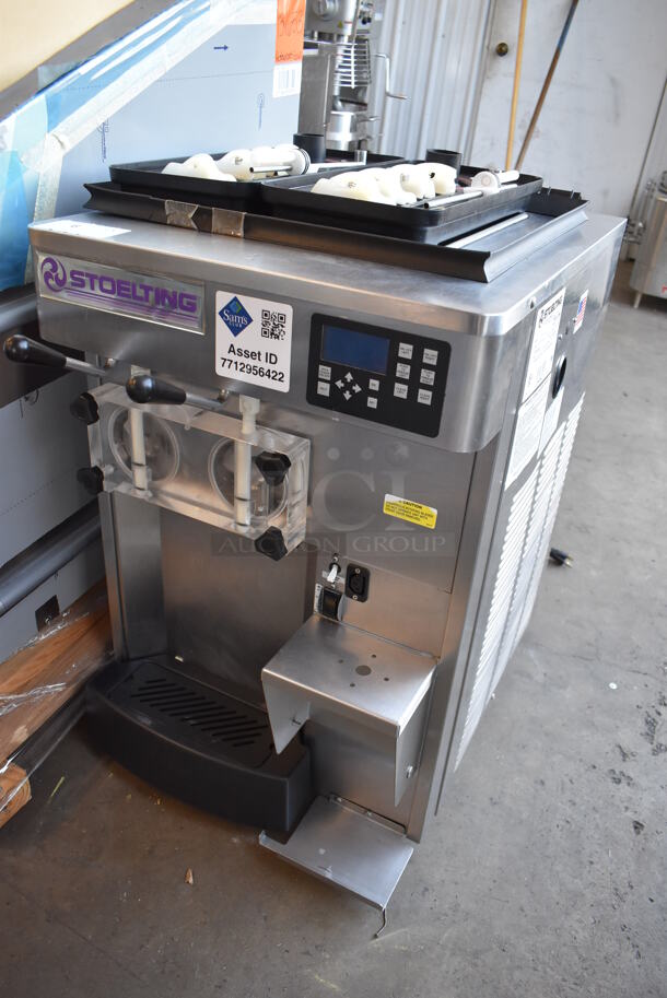 2017 Stoelting SF121-38I2 Stainless Steel Commercial Countertop Air Cooled 2 Flavor w/ Twist Soft Serve Ice Cream Machine. 208-240 Volts, 1 Phase. 22x33x34 - Image 2 of 7