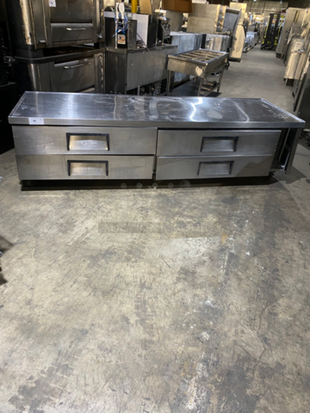 COOL! True Commercial Refrigerated 4 Drawer Chef Base! All Stainless Steel! On Casters! Model: TRCB96 SN: 7671376 115V 60HZ 1 Phase - Image 1 of 8