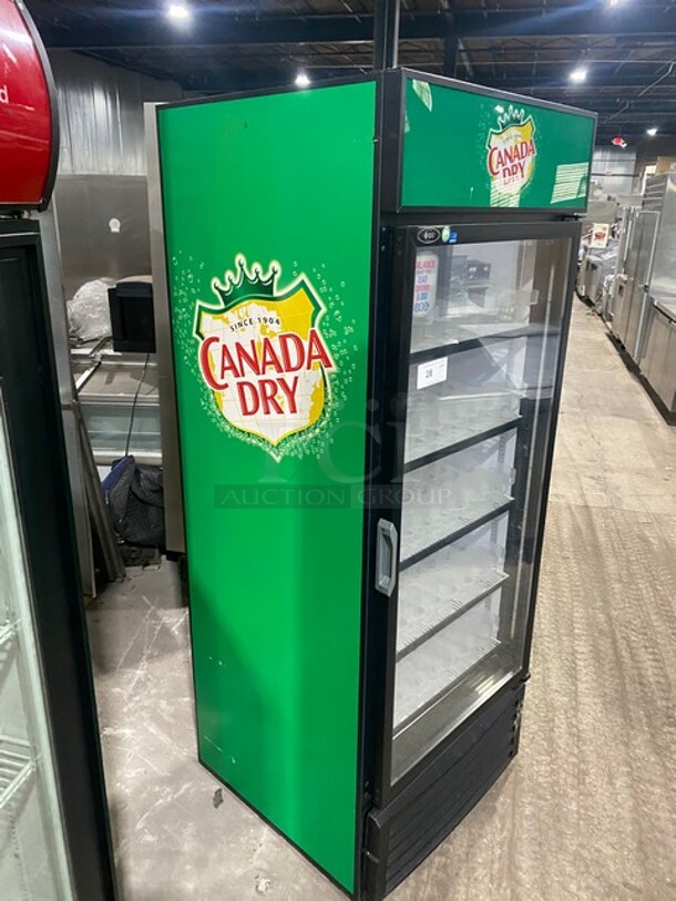 NICE! QBD Cooling Systems Commercial Single Door Reach In Cooler Merchandiser! With View Through Door! With Racks! Model CD26HC Serial 1ES170304384768! 115V 1Phase! WORKING WHEN REMOVED! - Image 2 of 7