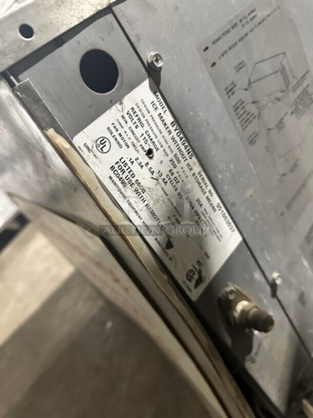 Manitowoc Commercial Ice Maker Machine Head! All Stainless Steel! Model: BY0494NS SN: 951663037 115V 60HZ 1 Phase - Image 5 of 7
