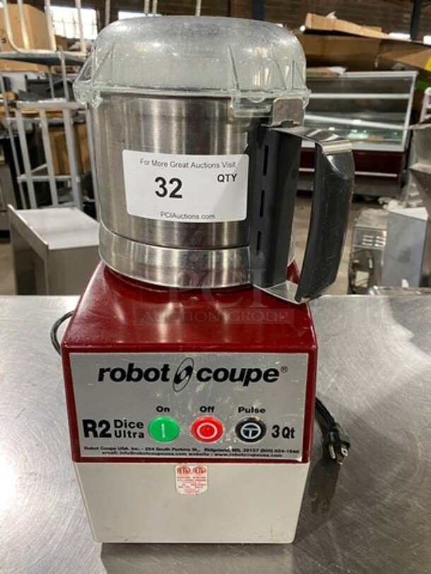 NICE! Robot Coupe Commercial Countertop Food Processor/Chopper Machine! All Stainless Steel! Model: R2DICEULTRA