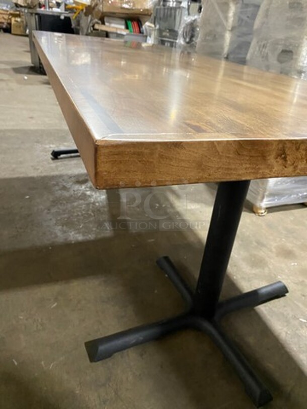 Brand New! Red Oak Full Solid Wood 34  By 84 1.5" Thick BUTCHER BLOCK Style Dining Table! Golden Maple Finish! On Metal Legs!  - Image 6 of 10