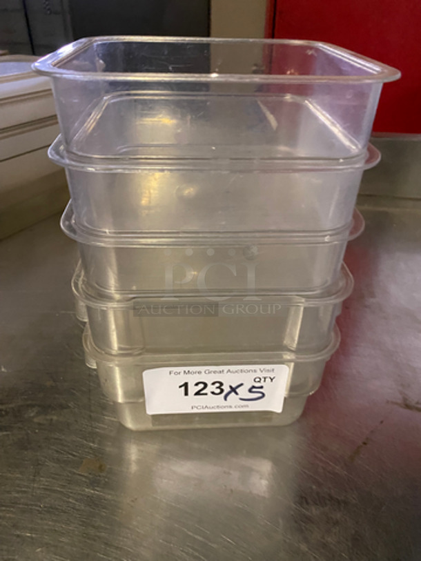 Cambro Clear Poly Food Storage Containers! 5x Your Bid!