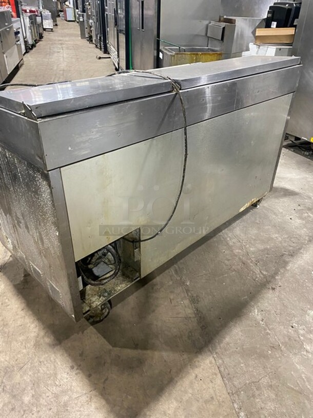 True Commercial Refrigerated Pizza Prep Table! With 2 Door Storage Space Underneath! With Commercial Cutting Board! All Stainless Steel! On Casters! Model: TPP67 SN: 13881450! 115V 1PH! WORKING WHEN REMOVED! - Image 4 of 11