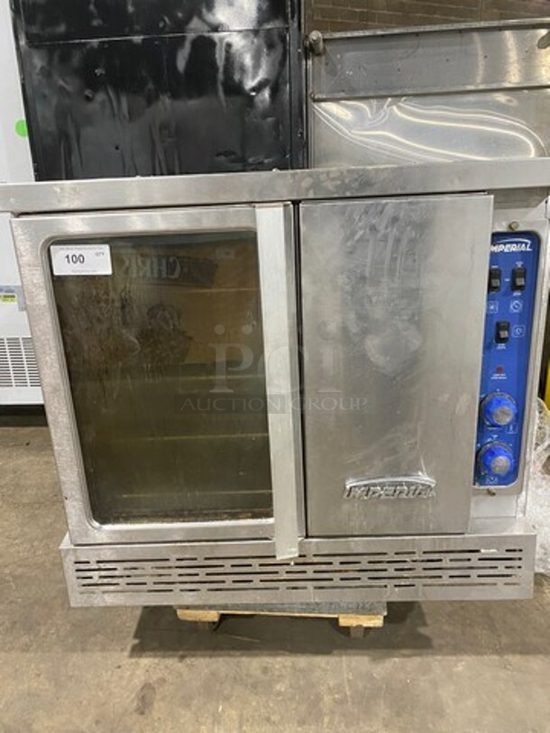 Imperial Commerical Natural Gas Powered Convection Oven! With View Through Door! Metal Oven Racks! All Stainless Steel! With Legs On Casters! - Image 1 of 12