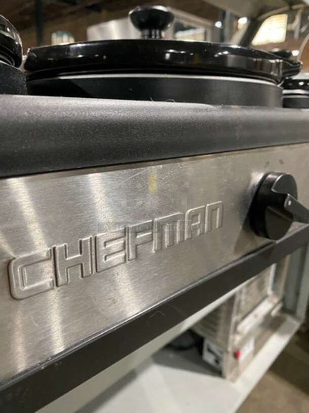 Chefman Countertop 3 Pot Slow Cooker! With Lids! - Image 6 of 7