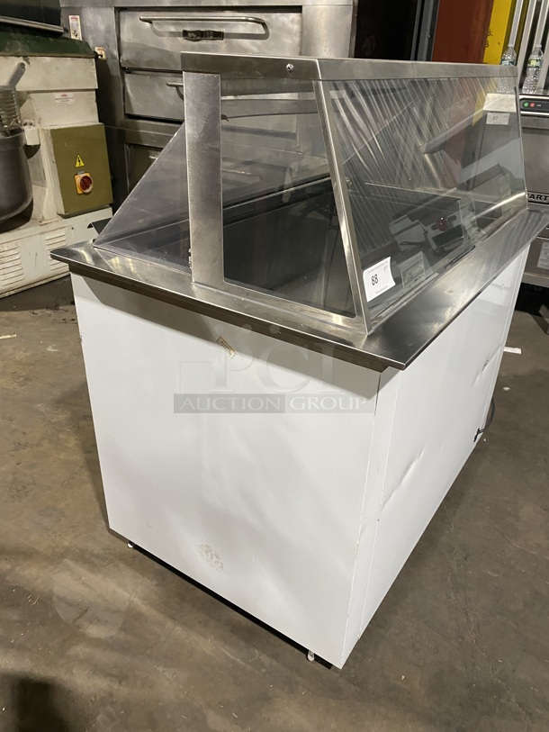 Nelson Commercial Ice Cream Dipping Cabinet Display Freezer With Sneeze Guard! On Casters! Eletric Powered! MODEL:BD6DIPRB 115V! Working When Removed! - Image 2 of 10