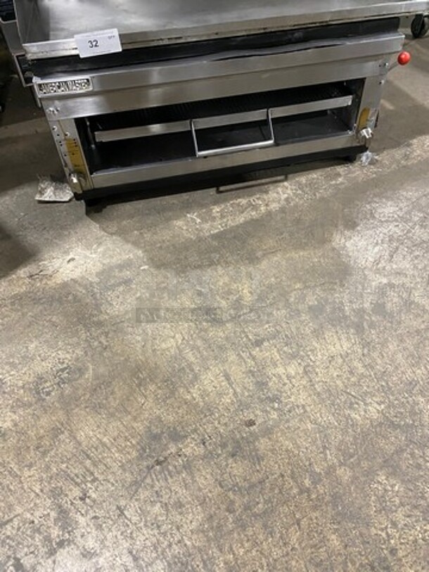 American Master Commercial Natural Gas Powered Countertop Flat Top Griddle And Cheese Melter Combo! With Back And Side Splashes! All Stainless Steel! - Image 7 of 9