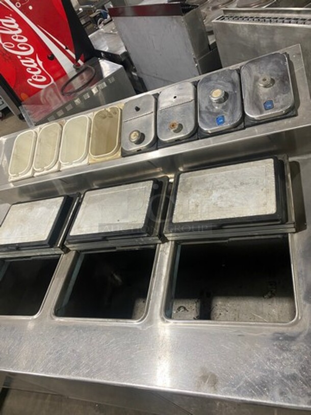 Commercial Refrigerated Prep Table! With Topping Rail! With Storage Space Underneath! All Stainless Steel! On Legs! - Image 7 of 11