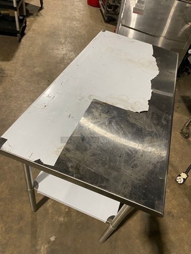 Like New! Sauber 60" Stainless Steel Commercial Worktable! - Image 5 of 7