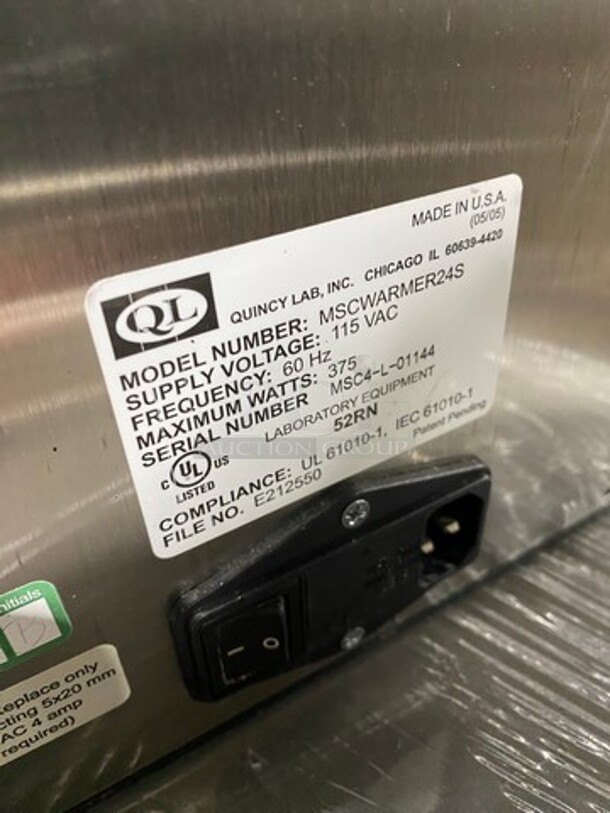 Medline Commercial Countertop Intelligent Warmer For ReadyBath Products! 24 Warming Slots! Model: MSCWARMER24S SN: MSC4L01144 115V - Image 5 of 8