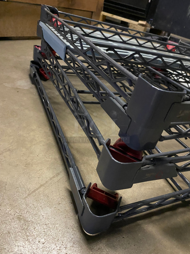 Metro Max Q 3 Tier Shelf! With Poles! Assembly Needed! - Image 3 of 5