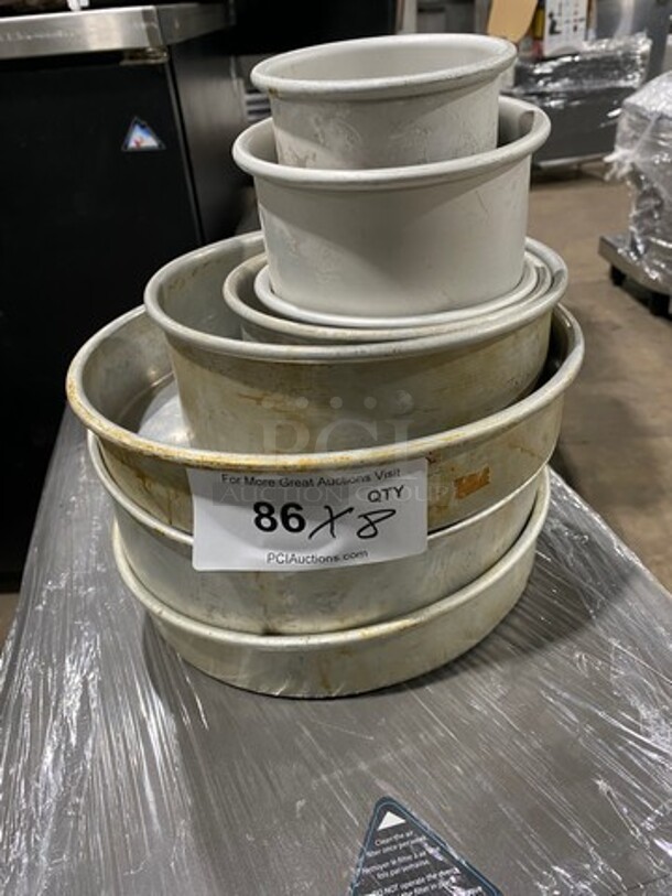 Assorted Size Round Baking Pans! 8x Your Bid!