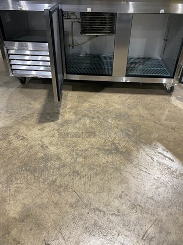 Leader Commercial 3 Door Under The Counter/ Work Top Cooler! With Poly Coated Racks! All Stainless Steel! On Casters! Model: LB72S/C SN: GA09M1922 115V 60HZ 1 Phase - Image 5 of 8
