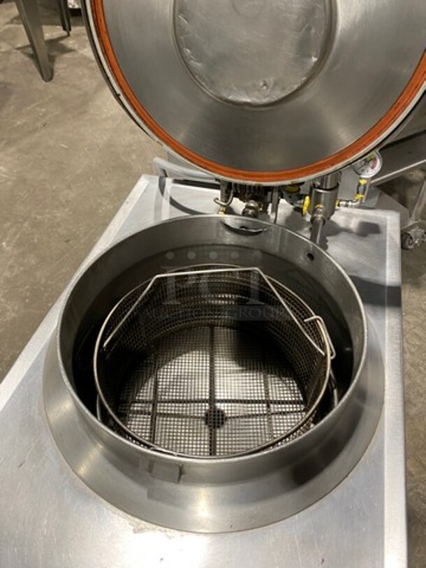 Commercial Electric Powered BKI Pressure Fryer! With Frying Basket! All Stainless Steel! On Casters! Model: FKM 208V 3 Phase - Image 7 of 11