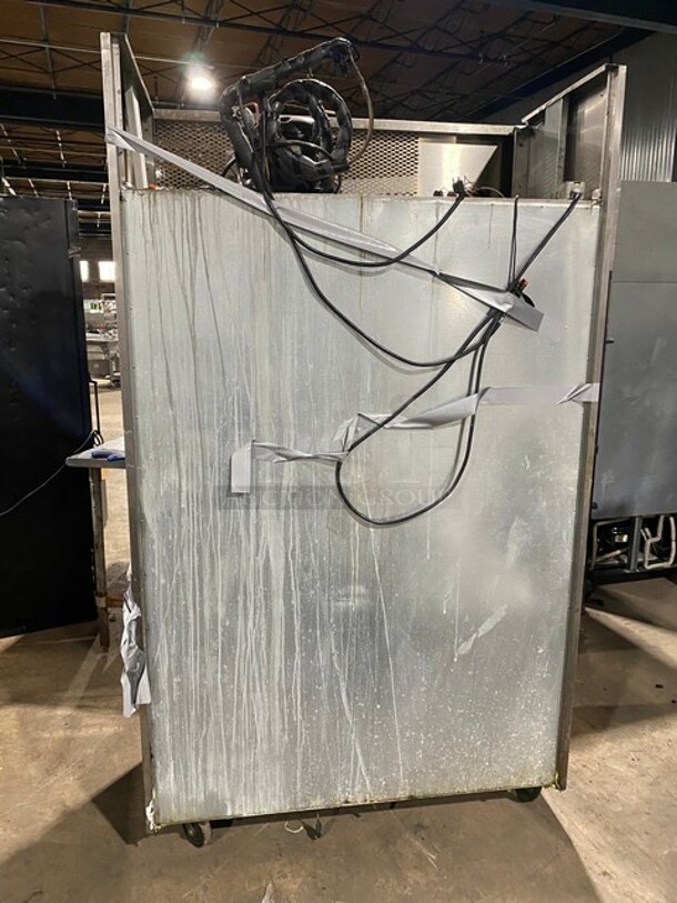 Custom Cool Commercial Split Door Reach In Refrigerator! With Solid Doors! All Stainless Steel! On Casters! - Image 3 of 9