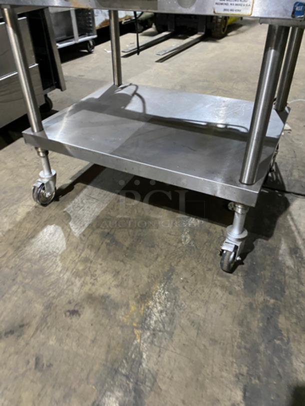 NICE! Lang Natural Gas Powered Groove Panini Style Grill/Flat Griddle Combo! With Underneath Storage Space! All Stainless Steel! On Casters! Model: GGB36TIB SN: D99475 - Image 8 of 11