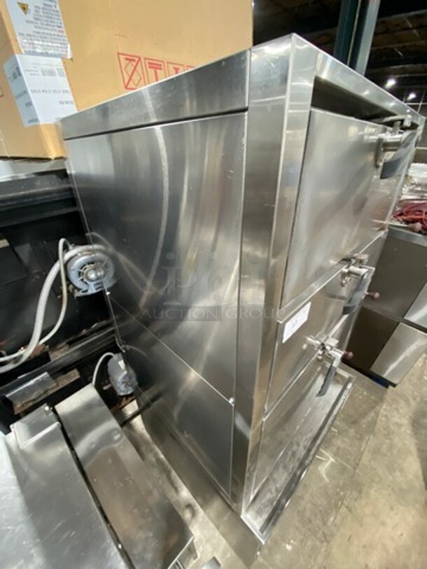 Commercial Gas Powered Cabinet Steamer! All Stainless Steel! On Legs! - Image 2 of 9