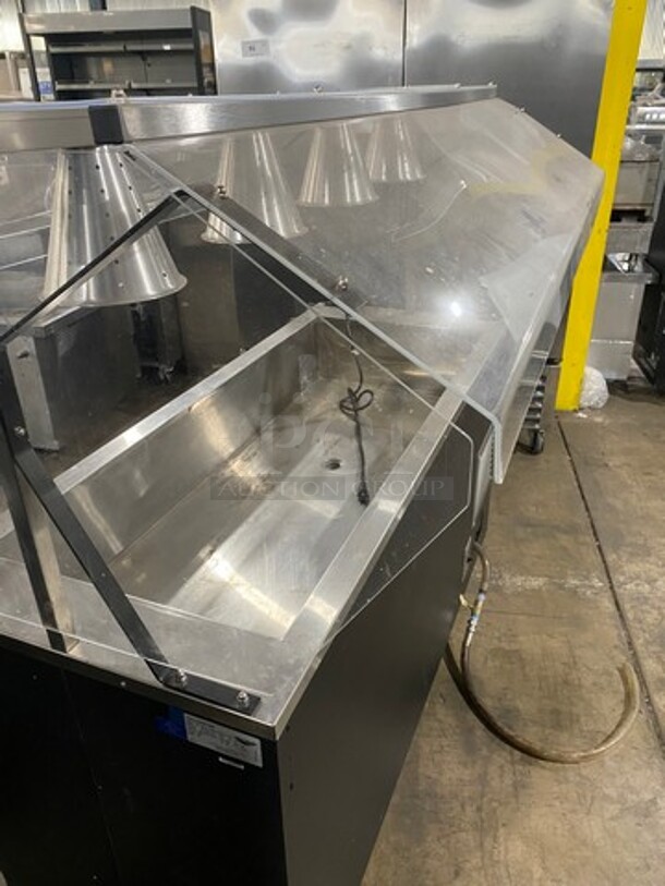 Vollrath Commercial Refrigerated Food Serving Station Counter/ Cold Pan! With Sneeze Guard! With Lowering Prep Line! Stainless Steel Body! On Casters! Model: R3871660 SN: B31500809205001 120V 60HZ 1 Phase - Image 8 of 10