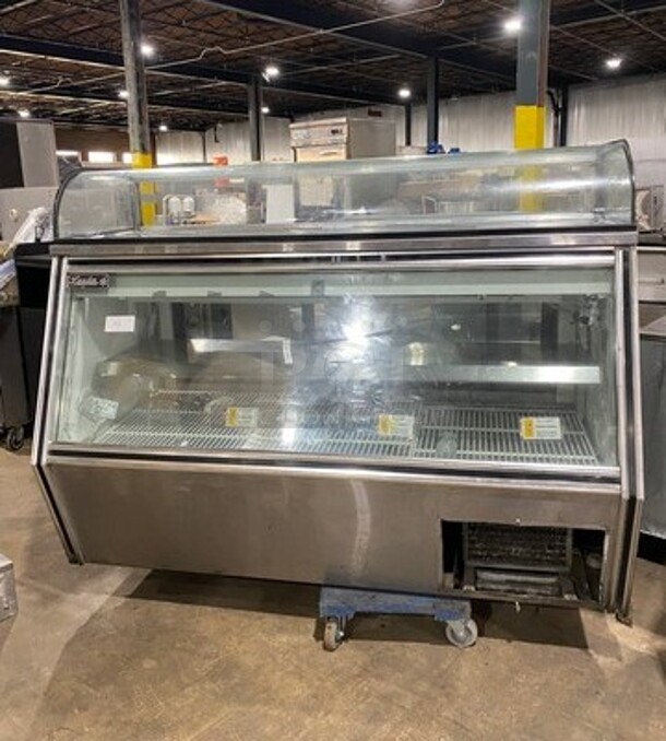 Leader Commercial Refrigerated Bakery/Deli Case! With Slanted Front Glass! With Sliding Rear Access Doors! All Stainless Steel Body! WORKING WHEN REMOVED! Model: SDL72SC SN: AA06M2315 115V 60HZ 1 Phase