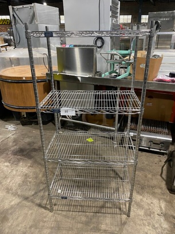 Nexel Commercial Metal 4 Tier Shelf! BUYER MUST DISMANTLE! PCI CANNOT DISMANTLE FOR SHIPPING! PLEASE CONSIDER FREIGHT CHARGES!