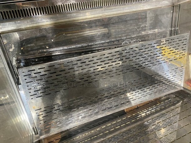 LATE MODEL! Omcan Commercial Open Refrigerated Display/Merchandiser Showcase! All Stainless Steel! With Stainless Steel Racks! 110V! Model RSCN0380 Serial 4000480930523010! Working When Removed! - Image 8 of 10