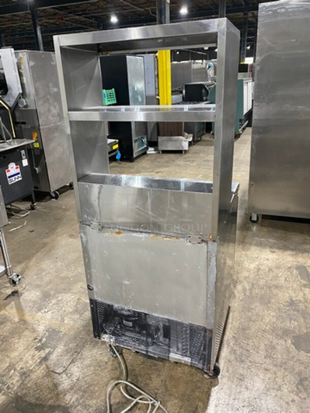 Turbo Air Refrigerated Salad Bar Island! With Double Over Head Shelf Storage! Single Door Storage Space Underneath! All Stainless Steel! On Casters! Model: MST28 115V - Image 3 of 10