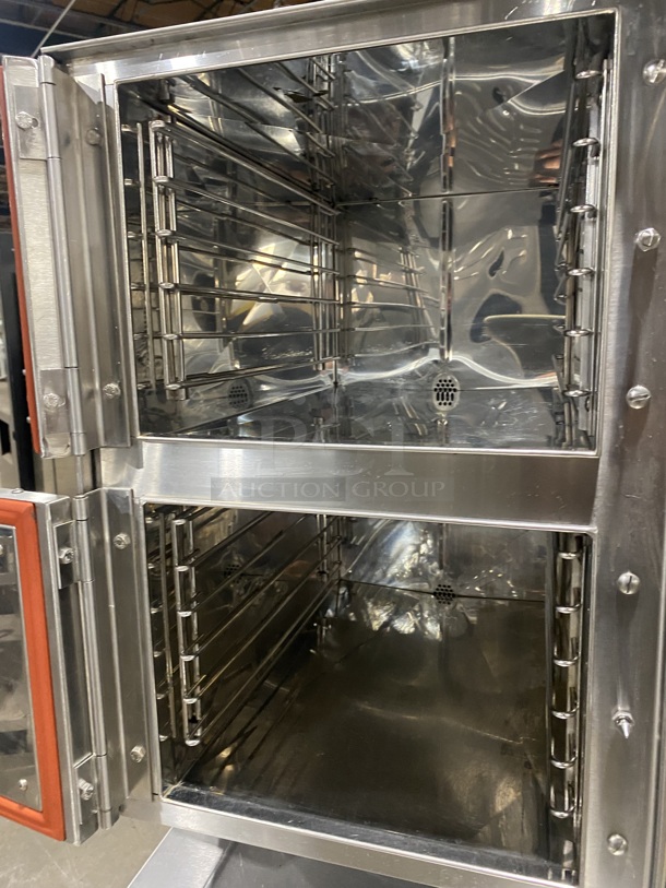 Groen Commercial Natural Gas Powered Dual Cabinet Steamer! All Stainless Steel! On Legs! MODEL: HY-6SG SN:72363 120V! - Image 5 of 11
