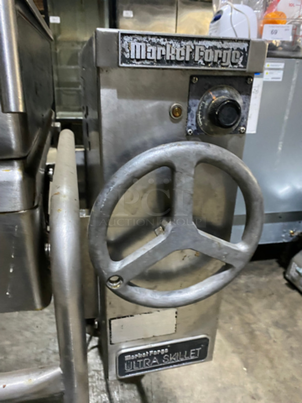 SWEET! Market Forge Commercial Electric Powered Tilted Braising Pan/Ultra Skillet! All Stainless Steel! On Legs! Model: 1000 SN: 131349 120/208V 60HZ 3 Phase - Image 6 of 8