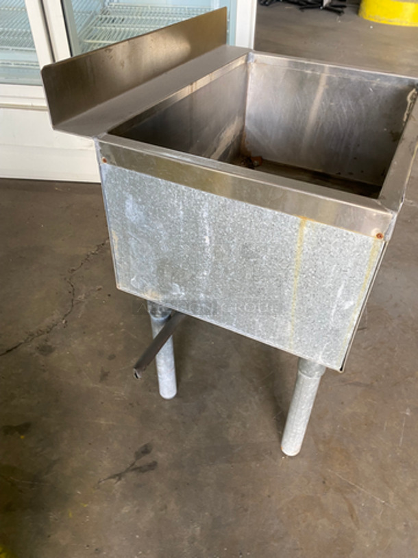 Commercial Ice Bin! With Drain! With Back Splash! All Stainless Steel! On Legs! - Image 4 of 7