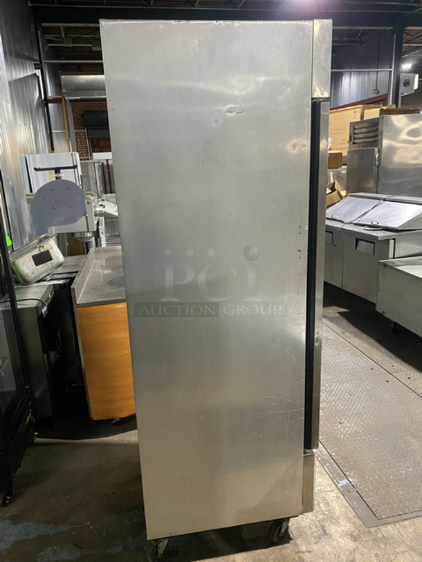 True Commercial Single Door Reach In Refrigerator! With Poly Coated Racks! Solid Stainless Steel! On Casters! Model: T23 SN: 14322192 115V 60HZ 1 Phase - Image 2 of 9