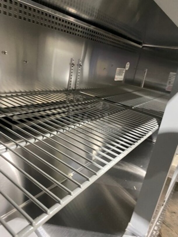 WOW! NEW! OUT OF THE BOX! Continental Commercial 2 Door Lowboy/Worktop Cooler! With Back Splash! All Stainless Steel! Model: SW60NSSBS SN: 159C9884 115V 60HZ 1 Phase - Image 6 of 10