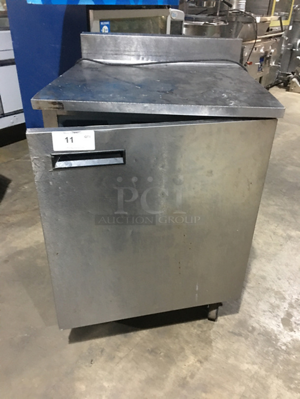 Delfield Manitowoc Single Door Refrigerated Lowboy/Work Top Cooler! All Stainless Steel! On Casters! Model: 403 SN: 1403152000184 115V 60 1 Phase