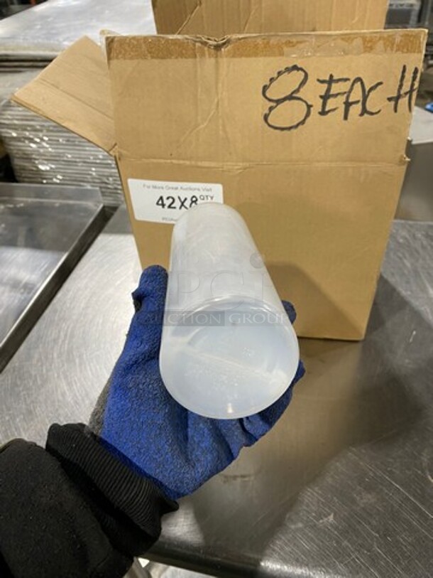 IN THE BOX! Clear White Poly Squeeze Bottles! 8 Bottles Per Box! 1 Box Per Number! 8x Your Bid! - Image 4 of 4