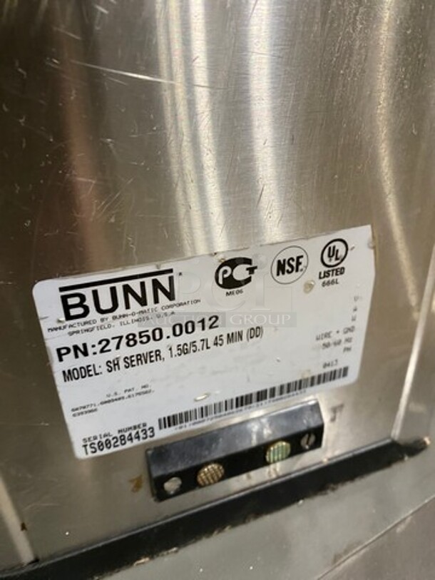 Bunn Commercial Countertop Hot Beverage Dispenser! Stainless Steel Body! Model: SHSERVER SN: TS00284433 - Image 6 of 7